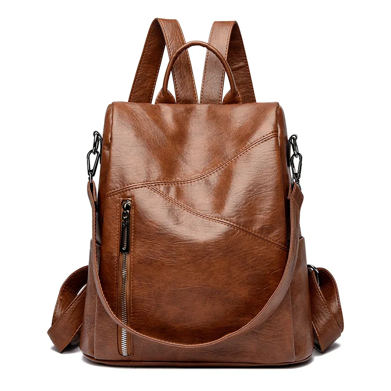 Everyday Chic Leather Backpack - Image 10