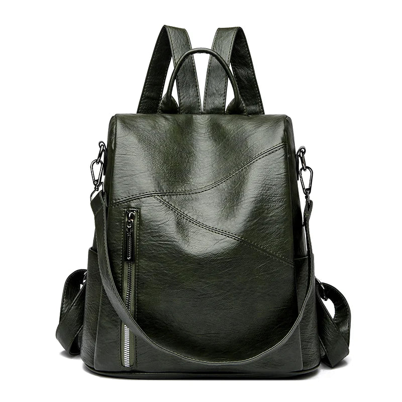 Everyday Chic Leather Backpack - Image 11