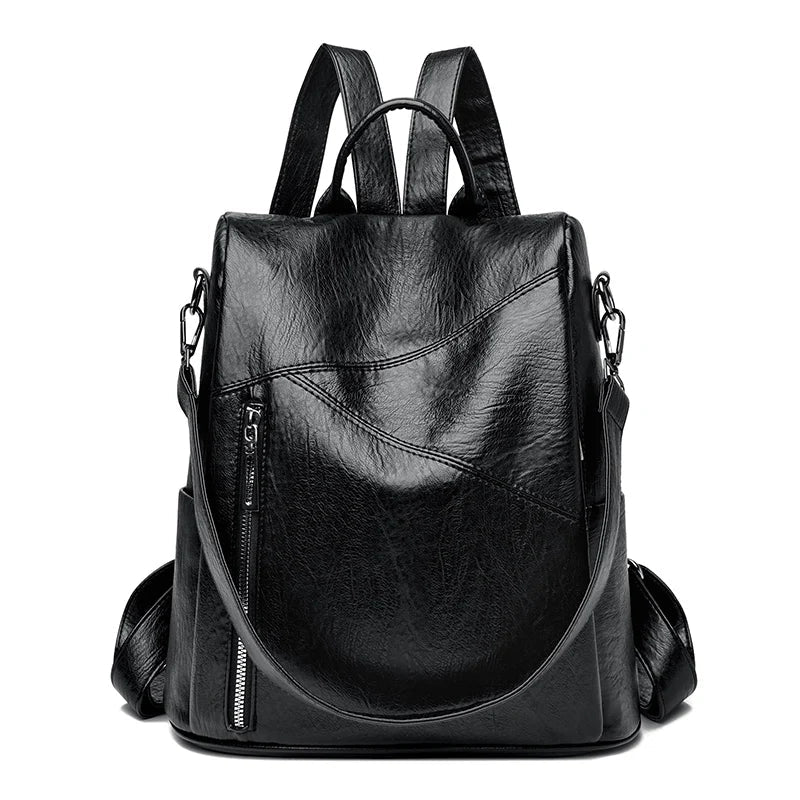 Everyday Chic Leather Backpack - Image 3