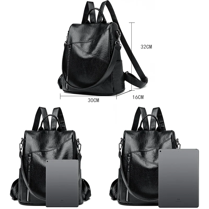 Everyday Chic Leather Backpack - Image 5