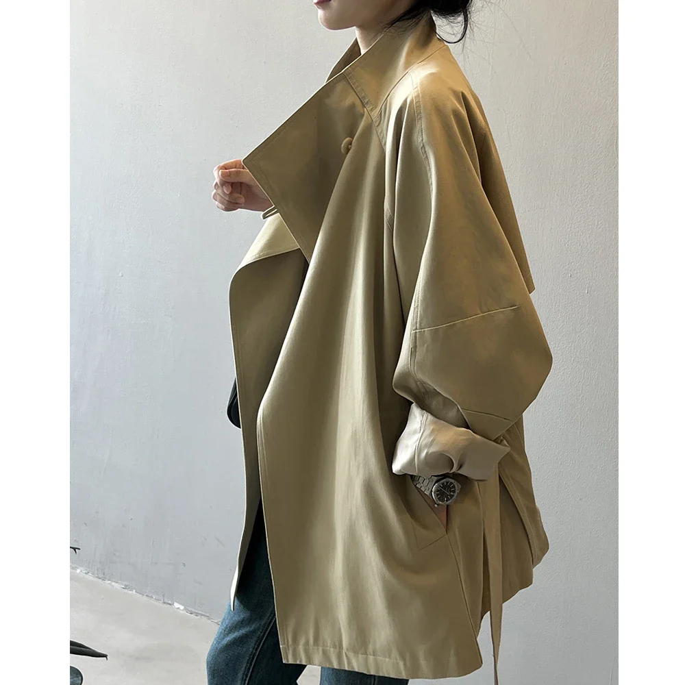Women's Stand Collar Trench Coat - Image 6
