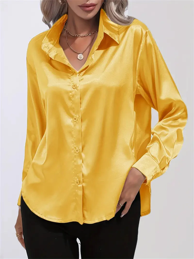 Elegant Satin Blouse for Women - Image 16