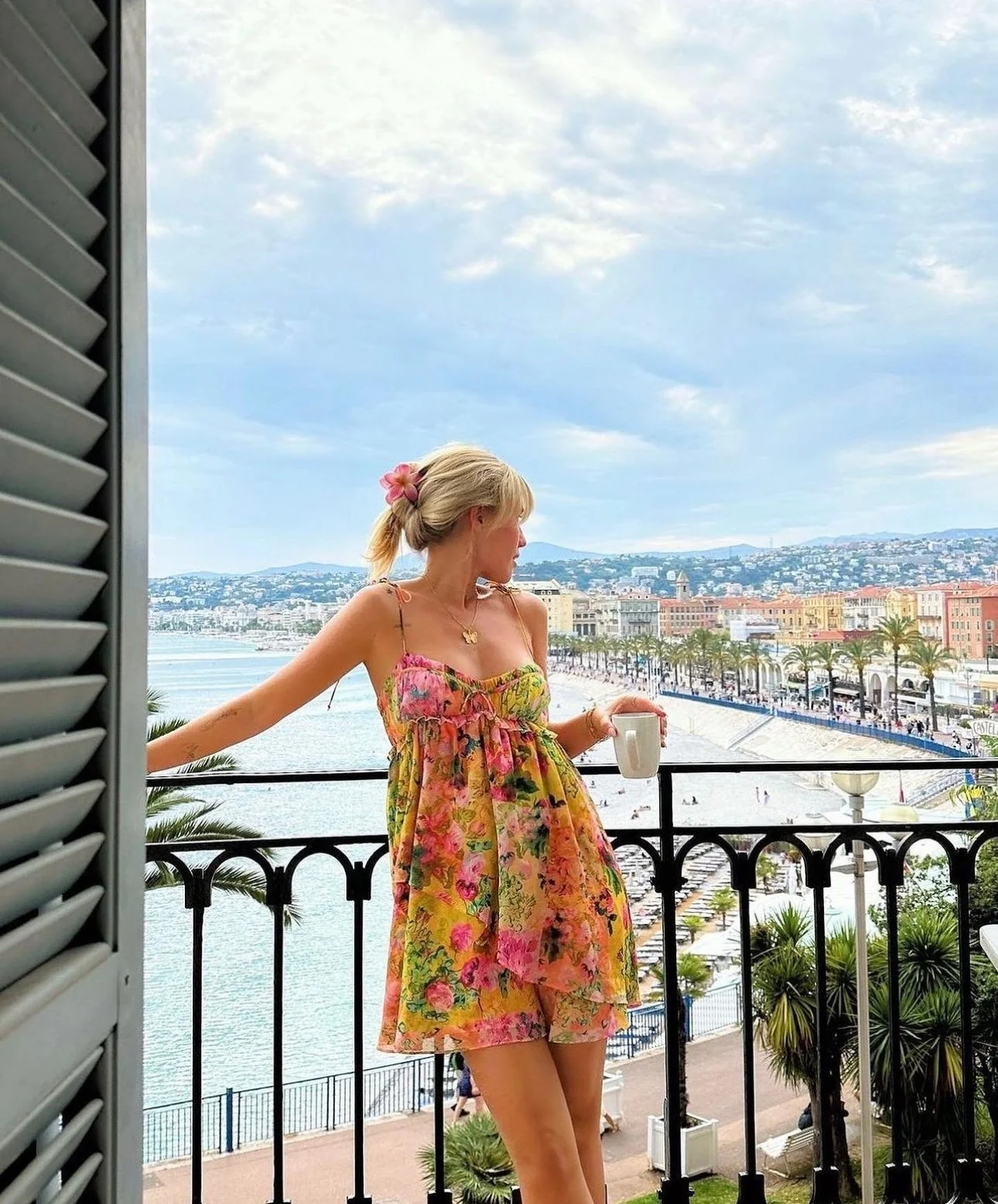Amalfi Floral Summer Mini Dress - Image 3