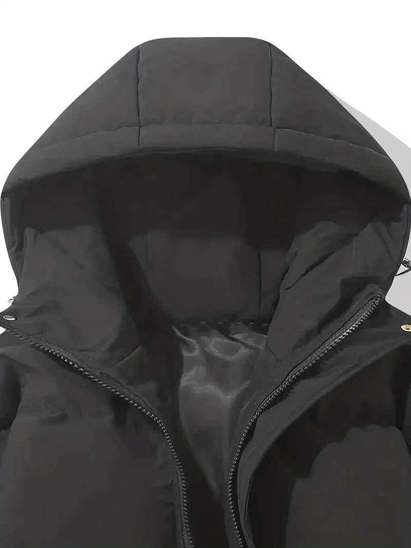 Women's Padded Winter Puffer Jacket with Hood - Image 7