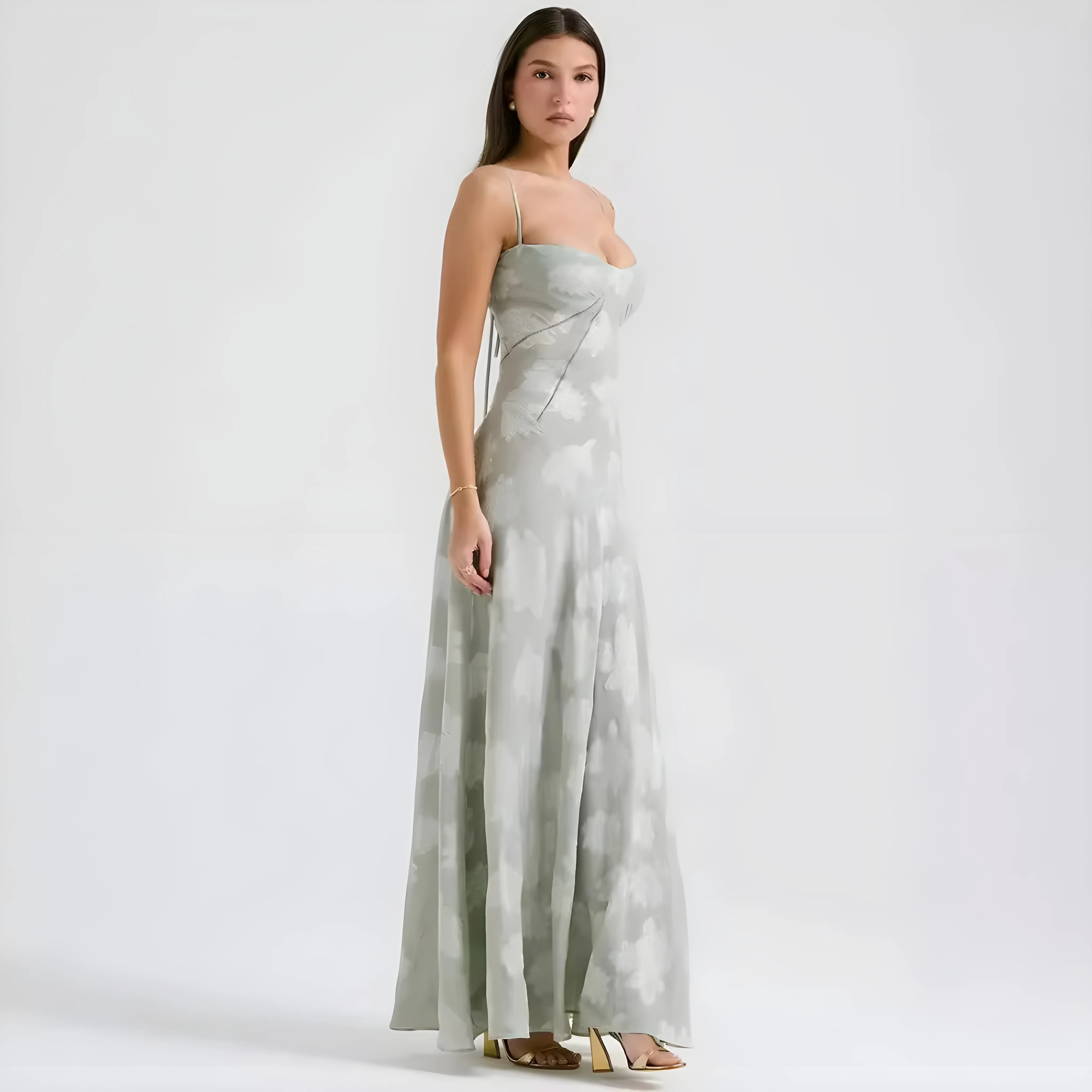 Annabelle Lace Wedding Guest Maxi Dress - Image 3