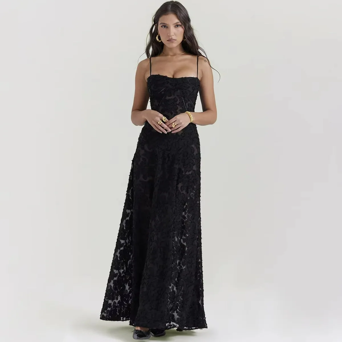 Annabelle Lace Wedding Guest Maxi Dress - Image 5