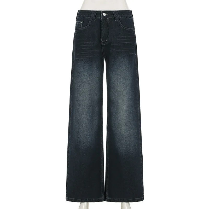 Low Waist Wide Leg Baggy Denim Jeans - Image 6