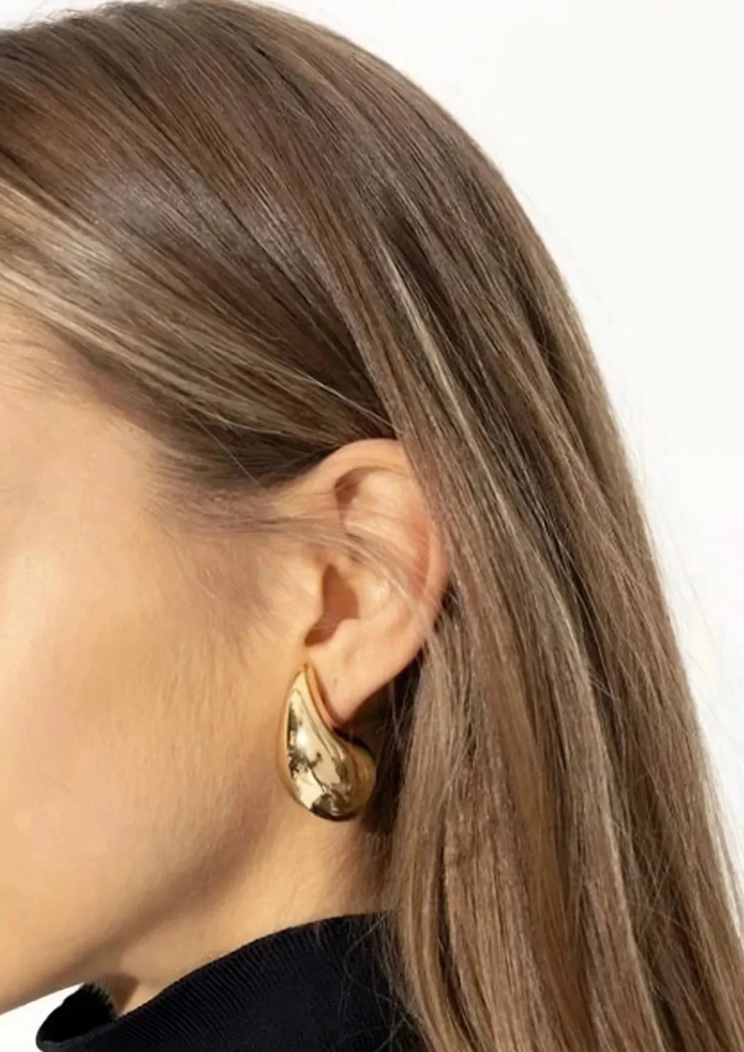 Ava Polished Teardrop Earrings - Image 3
