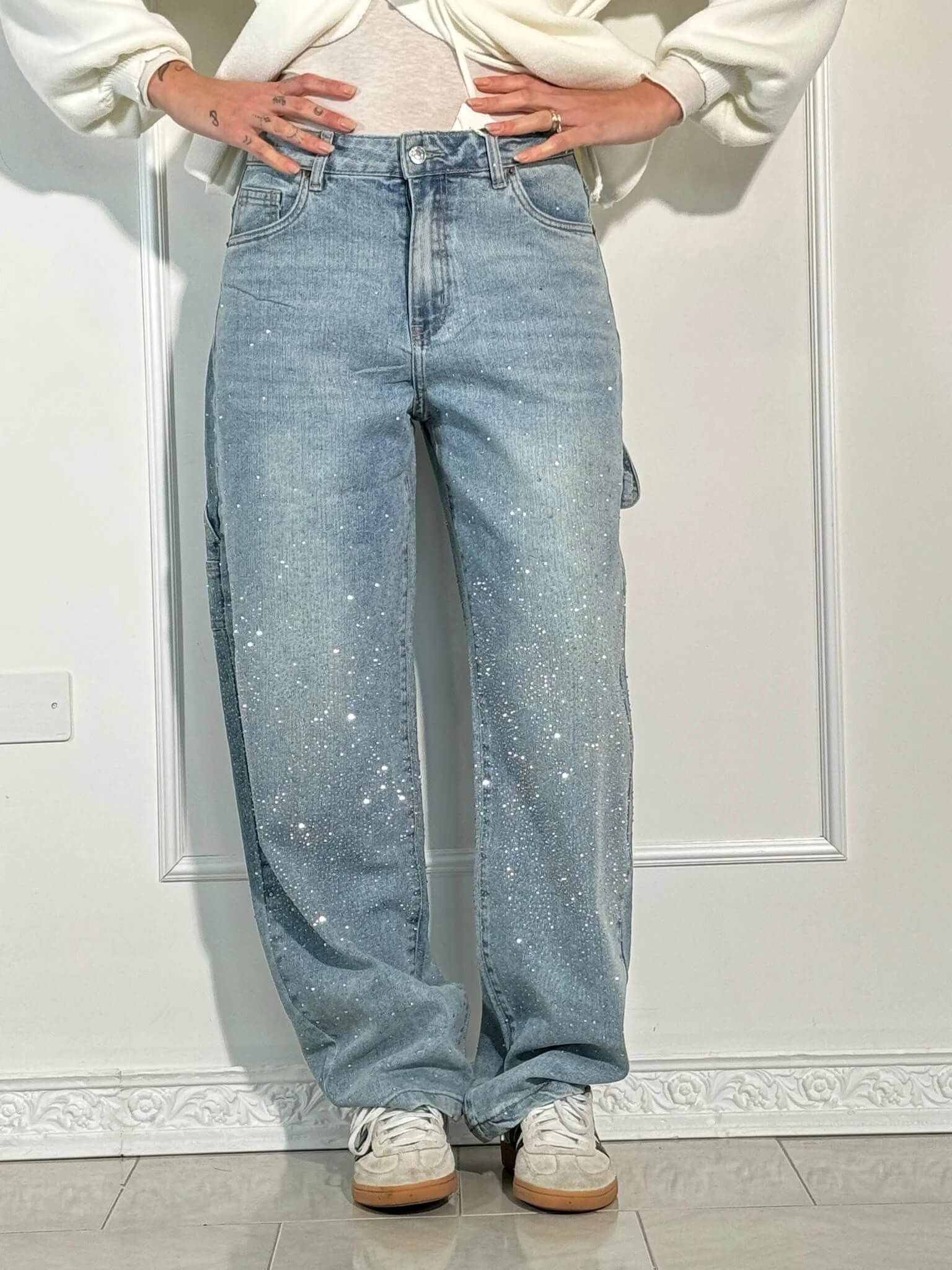 Balloon carpenter shiny denim jeans - Image 5