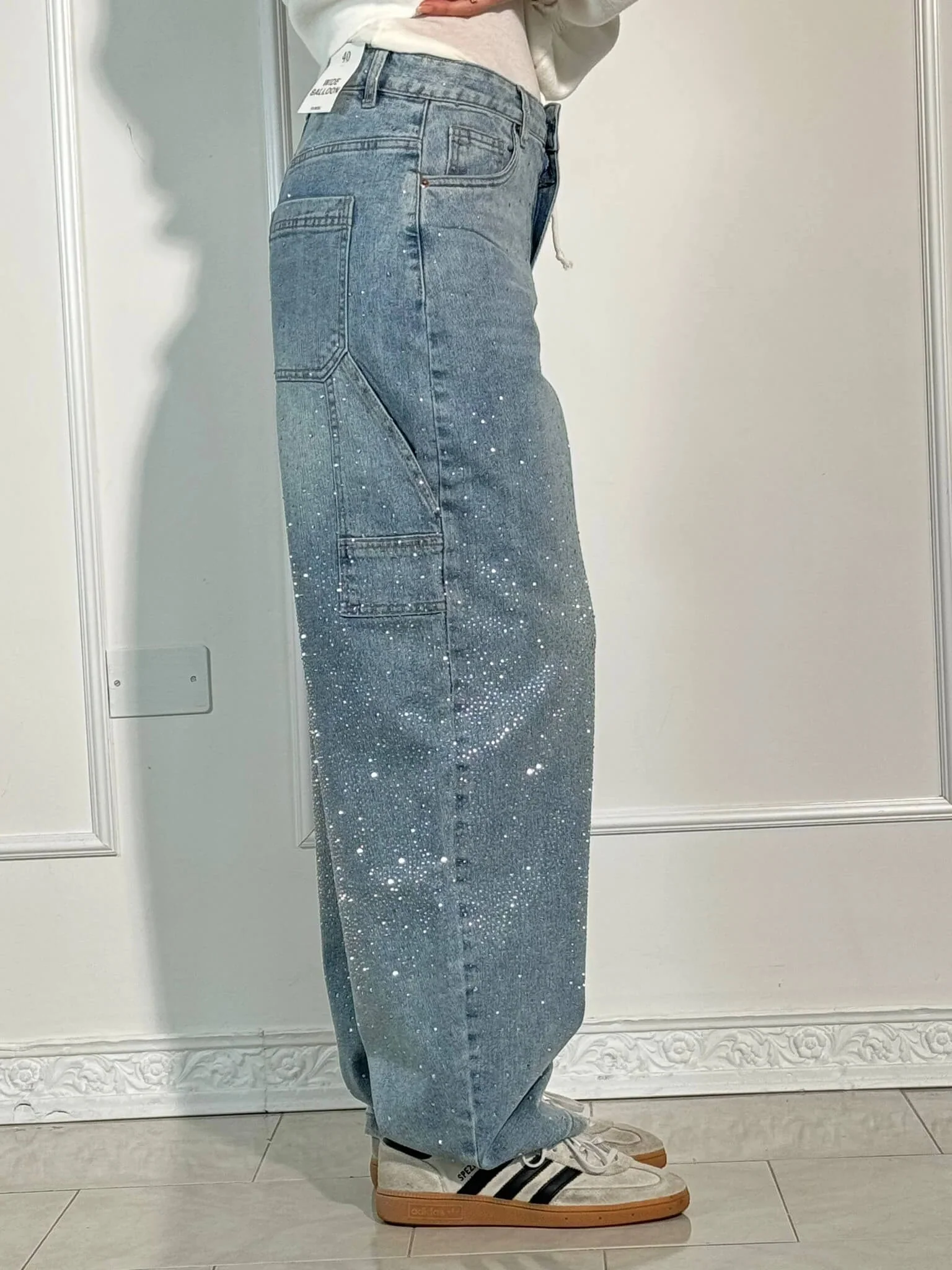 Balloon carpenter shiny denim jeans - Image 8