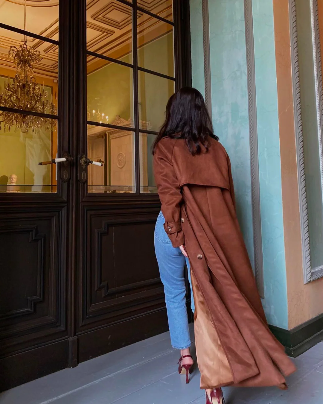 Women's Banbury Suede Trench Coat - Image 5