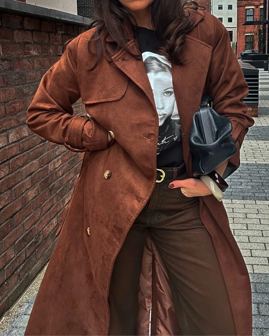 Women's Banbury Suede Trench Coat - Image 6