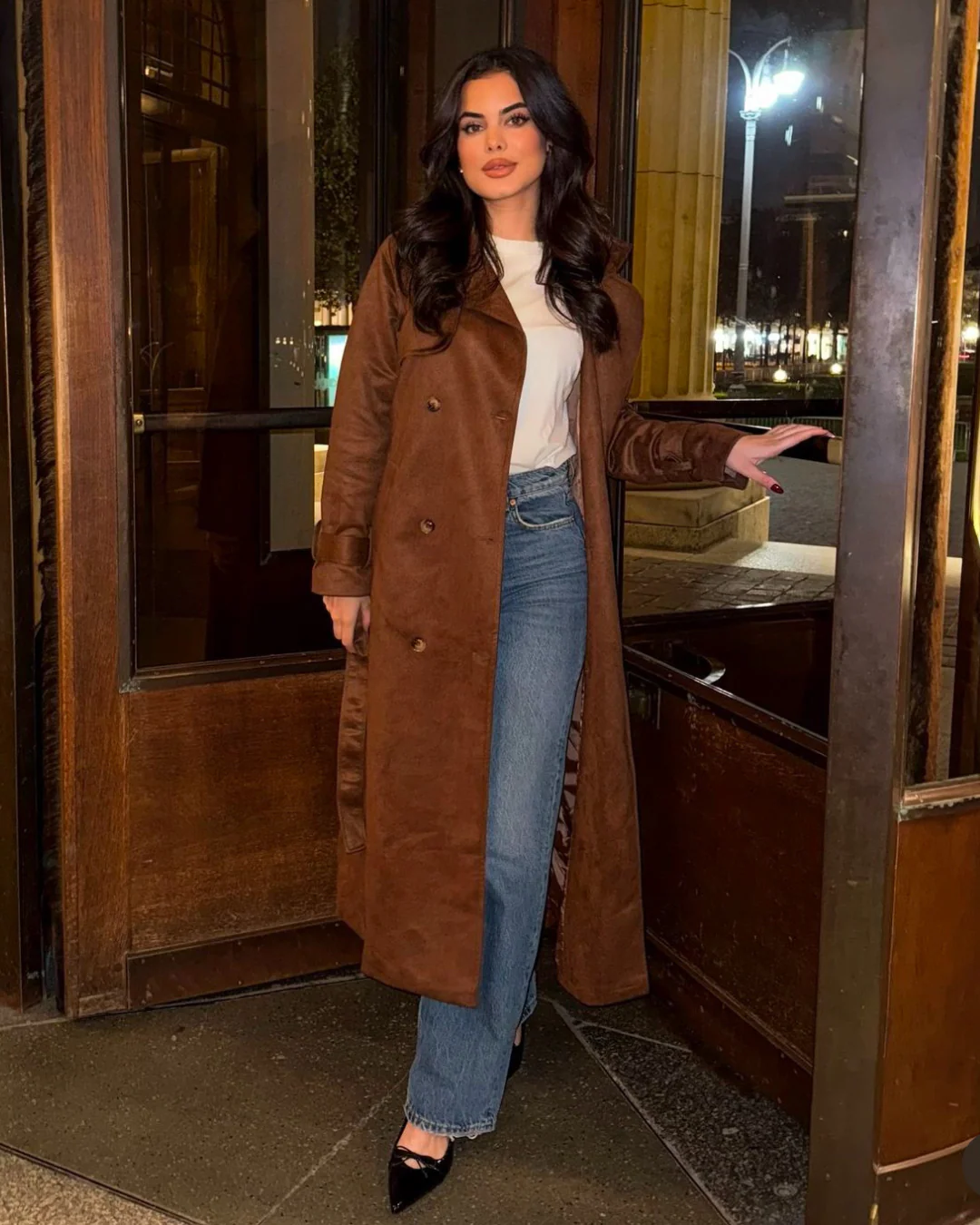 Women's Banbury Suede Trench Coat - Image 7