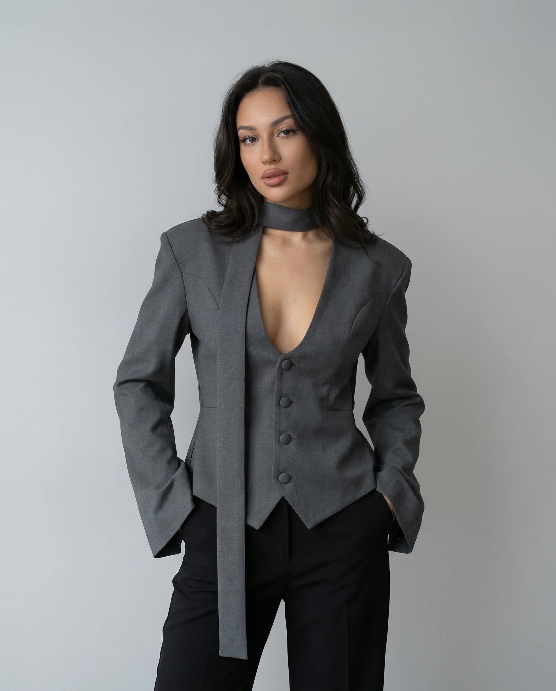 Blazer Jacket – V-Neck Casual Slim Fit for Autumn/Winter - Image 5