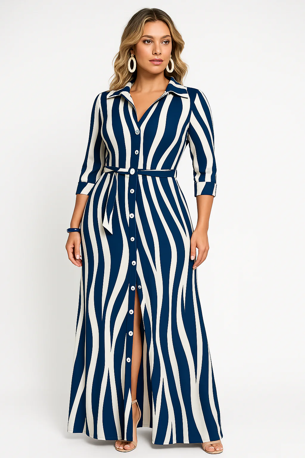 Casual Blouse Work Maxi dress - Image 4