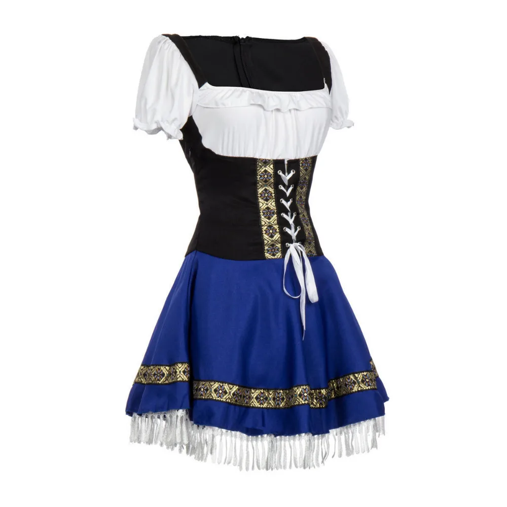 Women's Blue Oktoberfest Dress Costume - Image 3