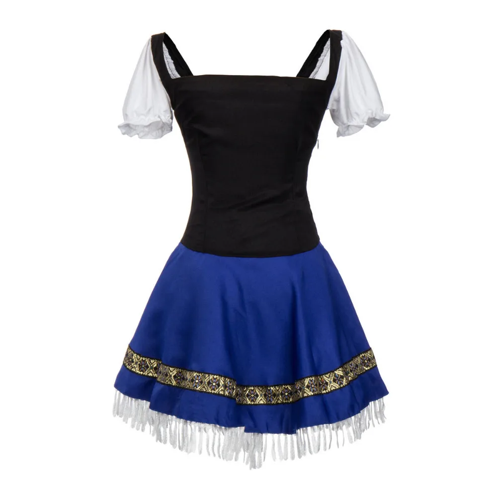 Women's Blue Oktoberfest Dress Costume - Image 4