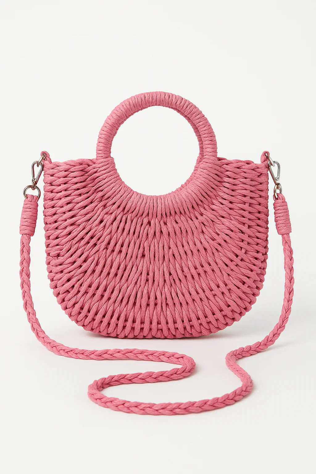 Natural Bohemian Straw Handbag - Image 3