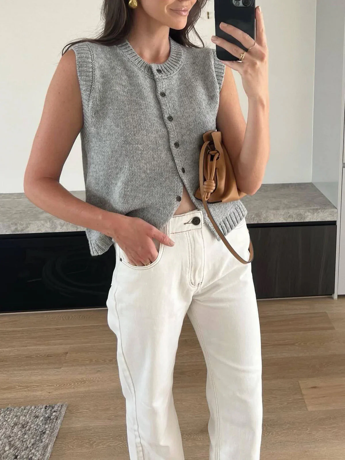 Button Up Sweater Vest - Image 6