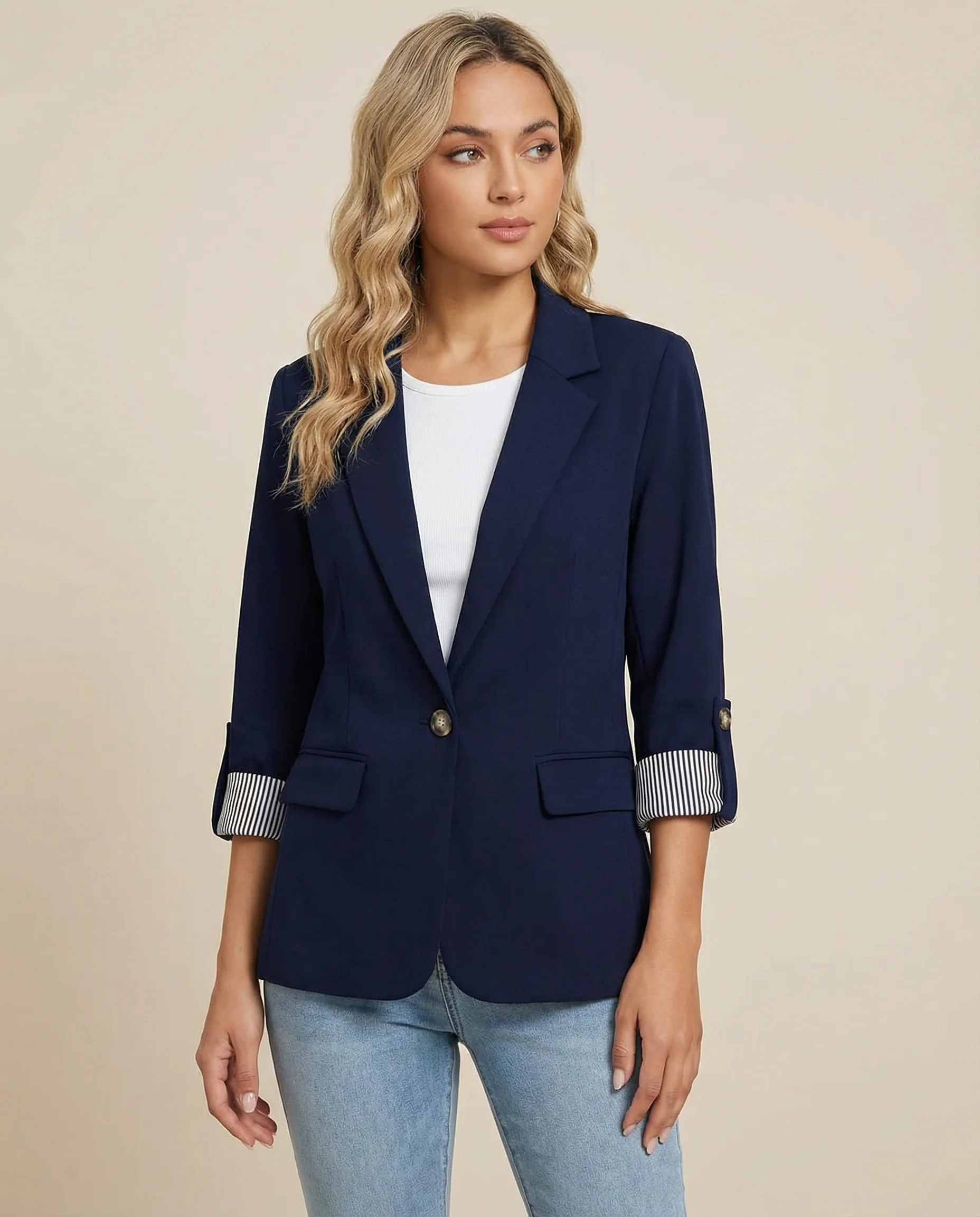 Casual Suit Jacket – Elegant Slim Fit Design for Versatile Day-to-Night Wear - Image 2