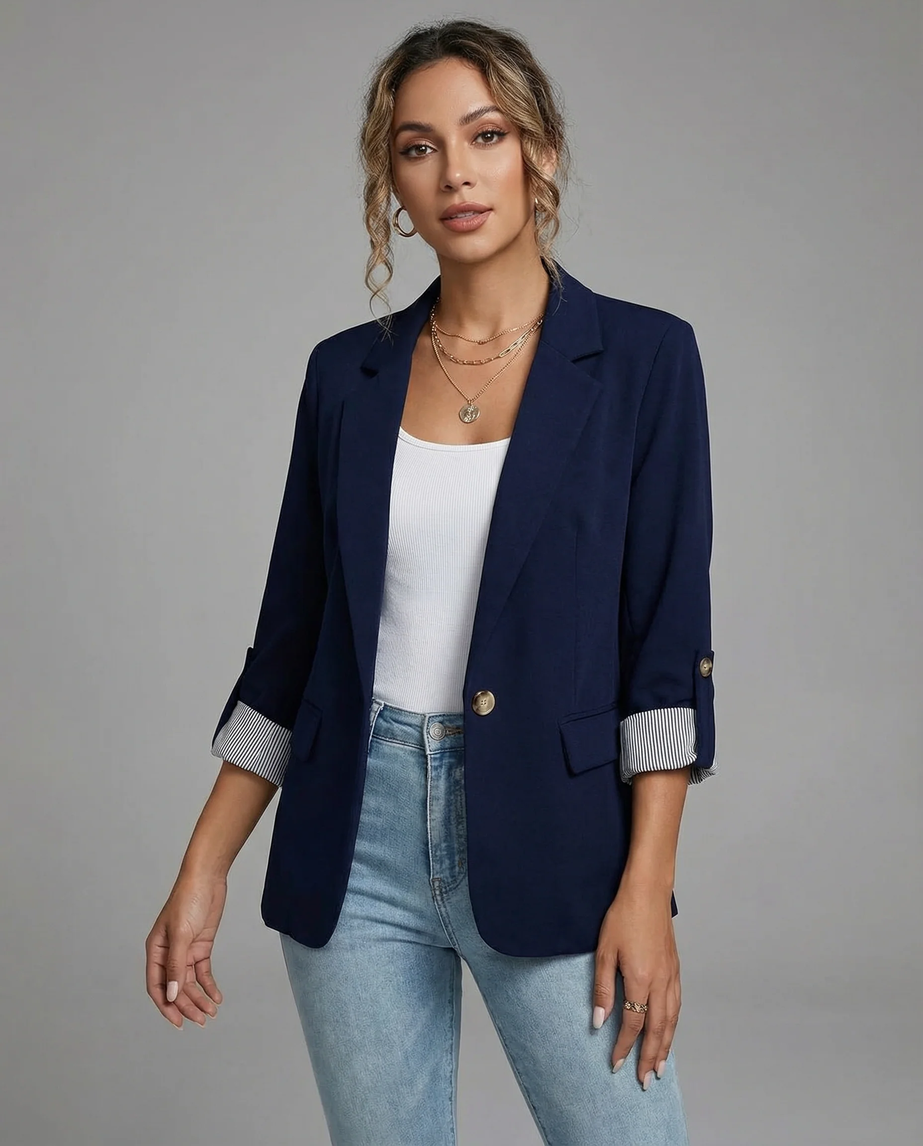 Casual Suit Jacket – Elegant Slim Fit Design for Versatile Day-to-Night Wear - Image 3