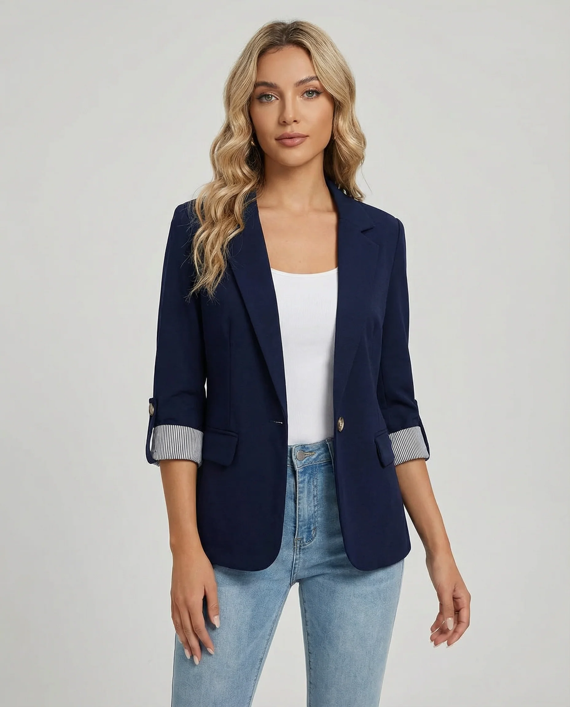 Casual Suit Jacket – Elegant Slim Fit Design for Versatile Day-to-Night Wear - Image 4