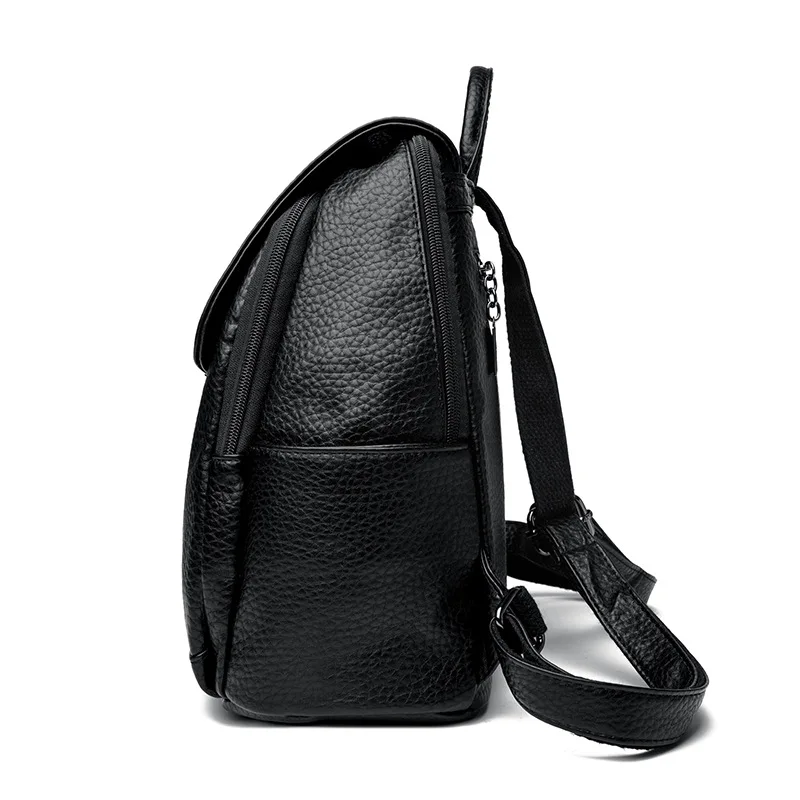 PU Leather Casual Travel Backpack - Image 3