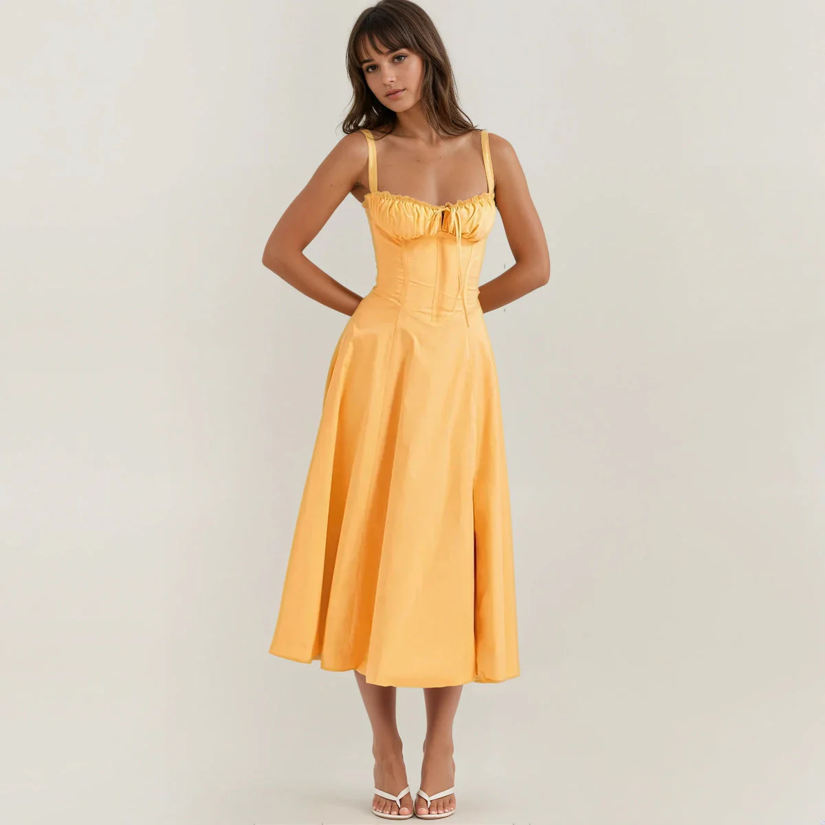 Catherine Corset Cute Party Midi Dress - Image 2