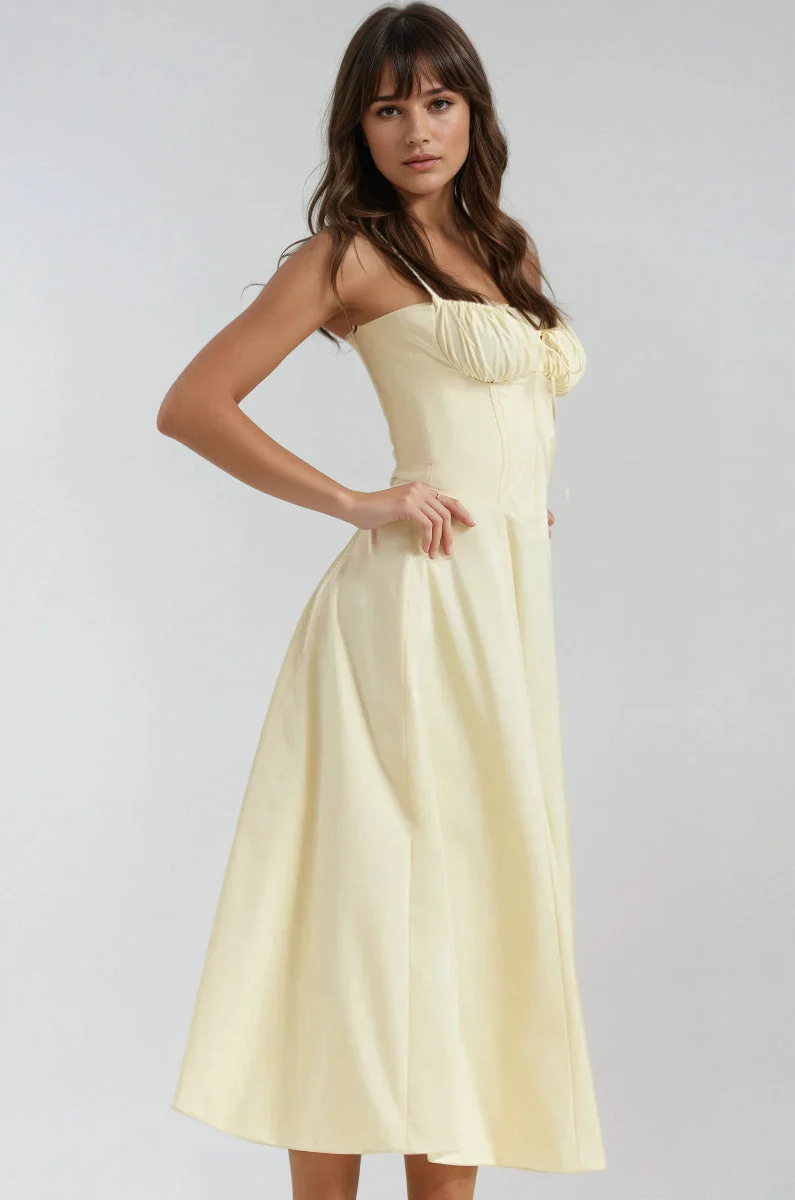 Catherine Corset Cute Party Midi Dress - Image 6