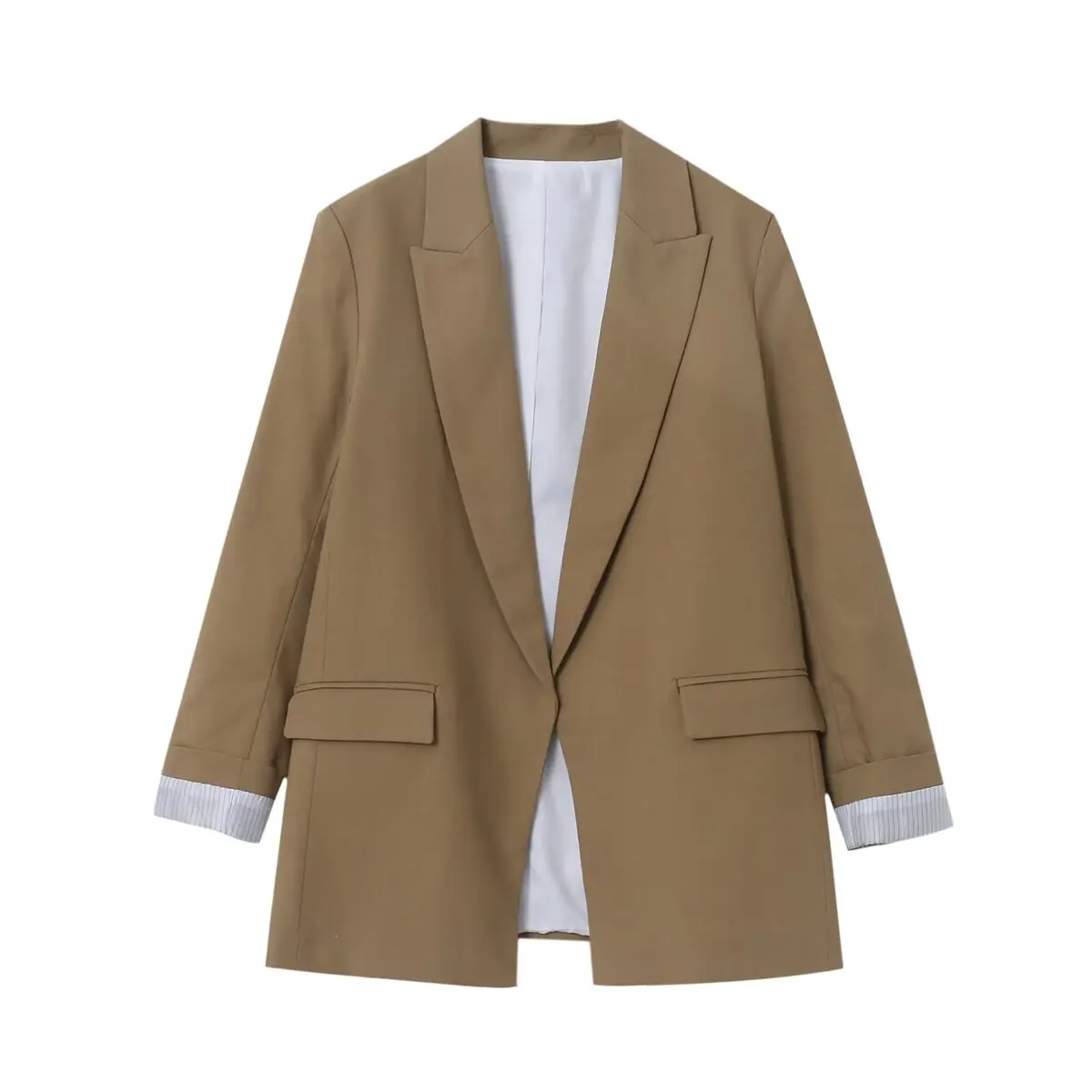 Charmchant Oversized Linen Blazer – Effortless Casual Office Style - Image 10