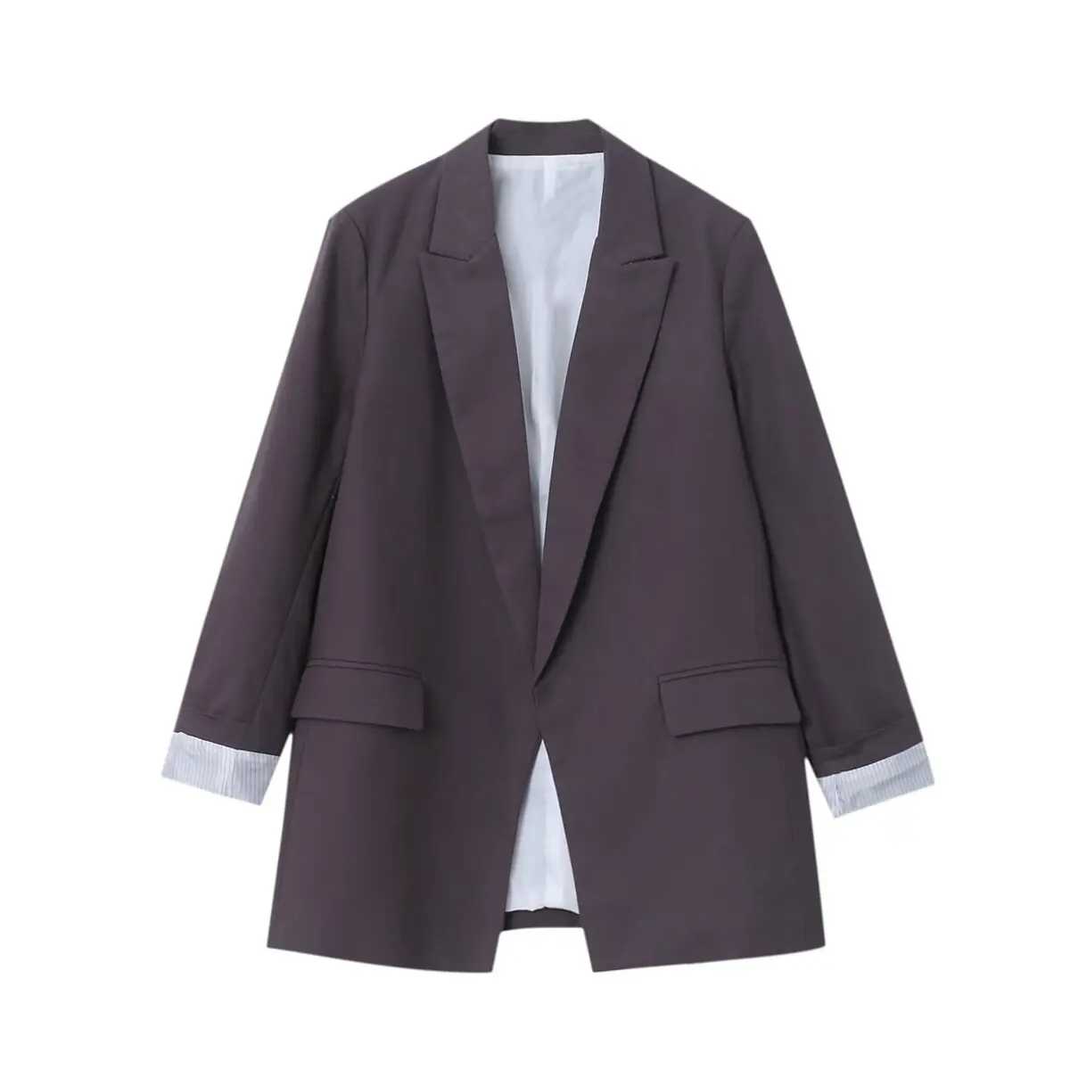 Charmchant Oversized Linen Blazer – Effortless Casual Office Style - Image 7