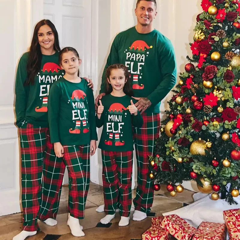 Matching Elf Family Christmas Pajamas Set - Image 5