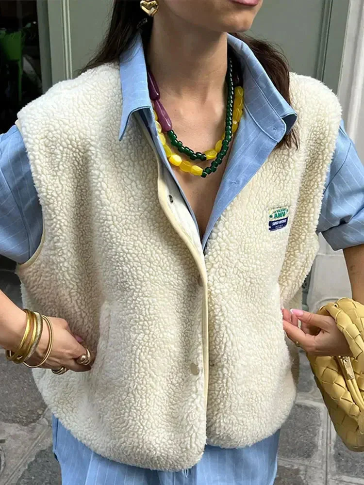 Casual fleece vest for women - Image 6