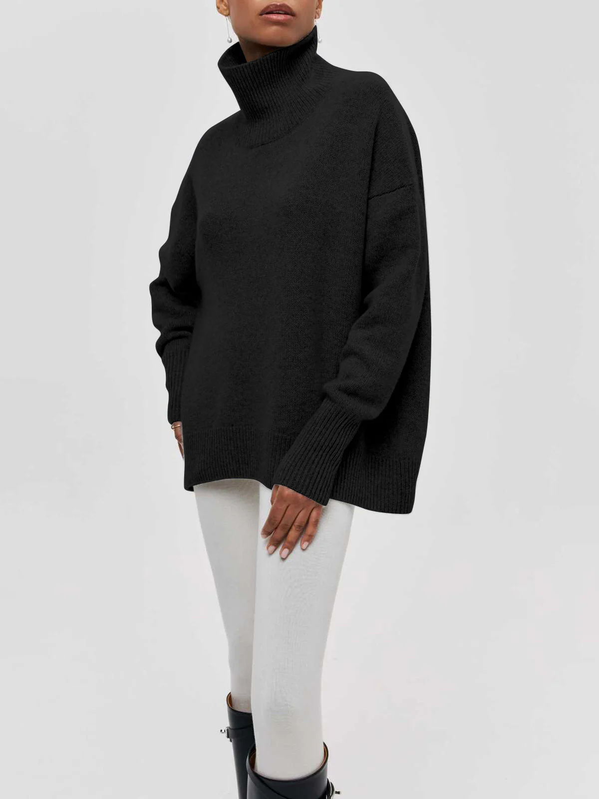 Oversized Turtleneck Sweater - Image 5