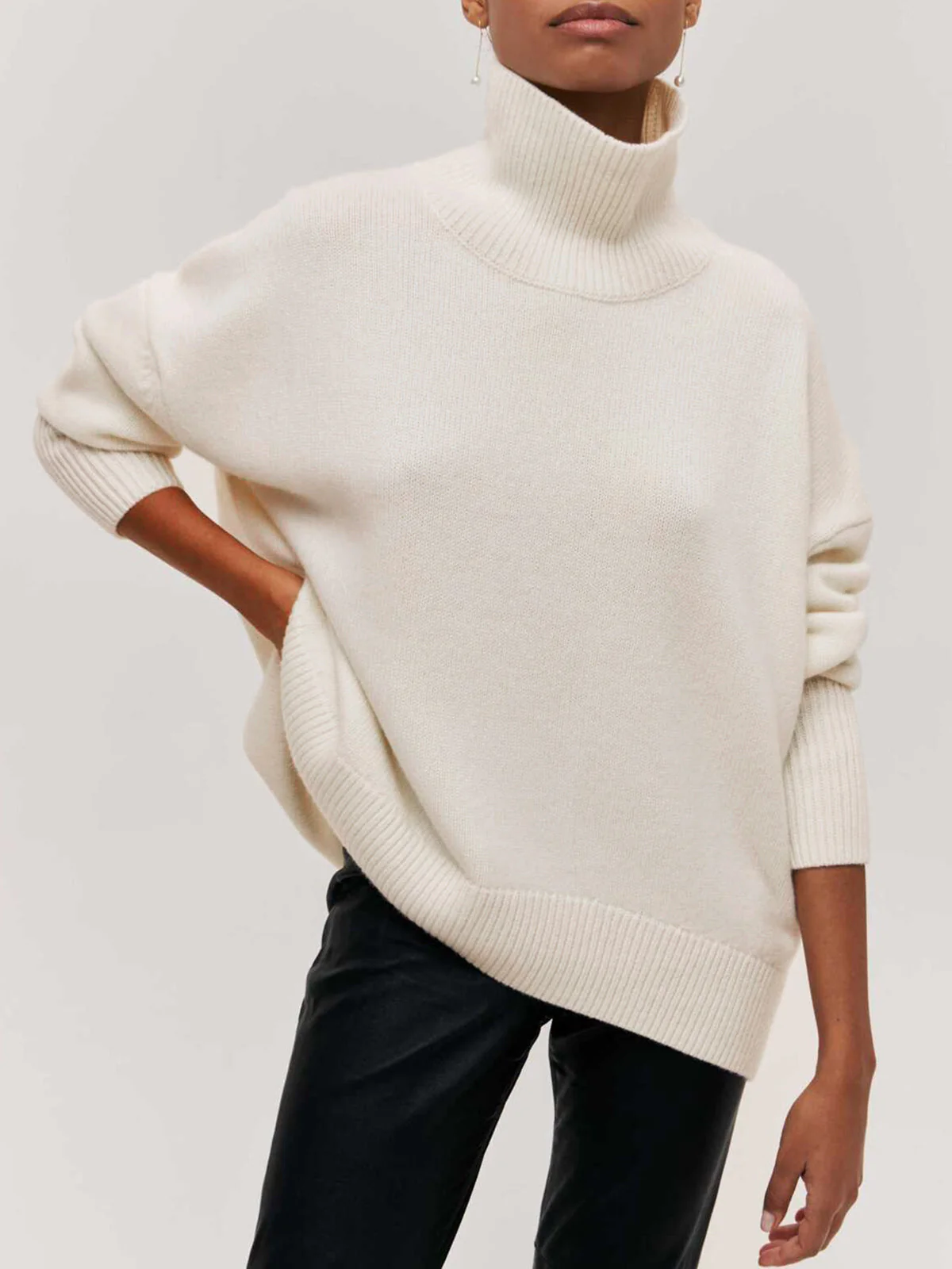 Oversized Turtleneck Sweater - Image 6
