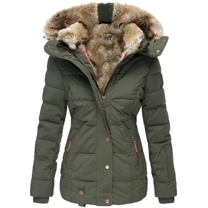 Women's Warm Fur Winter Jacket - Image 8