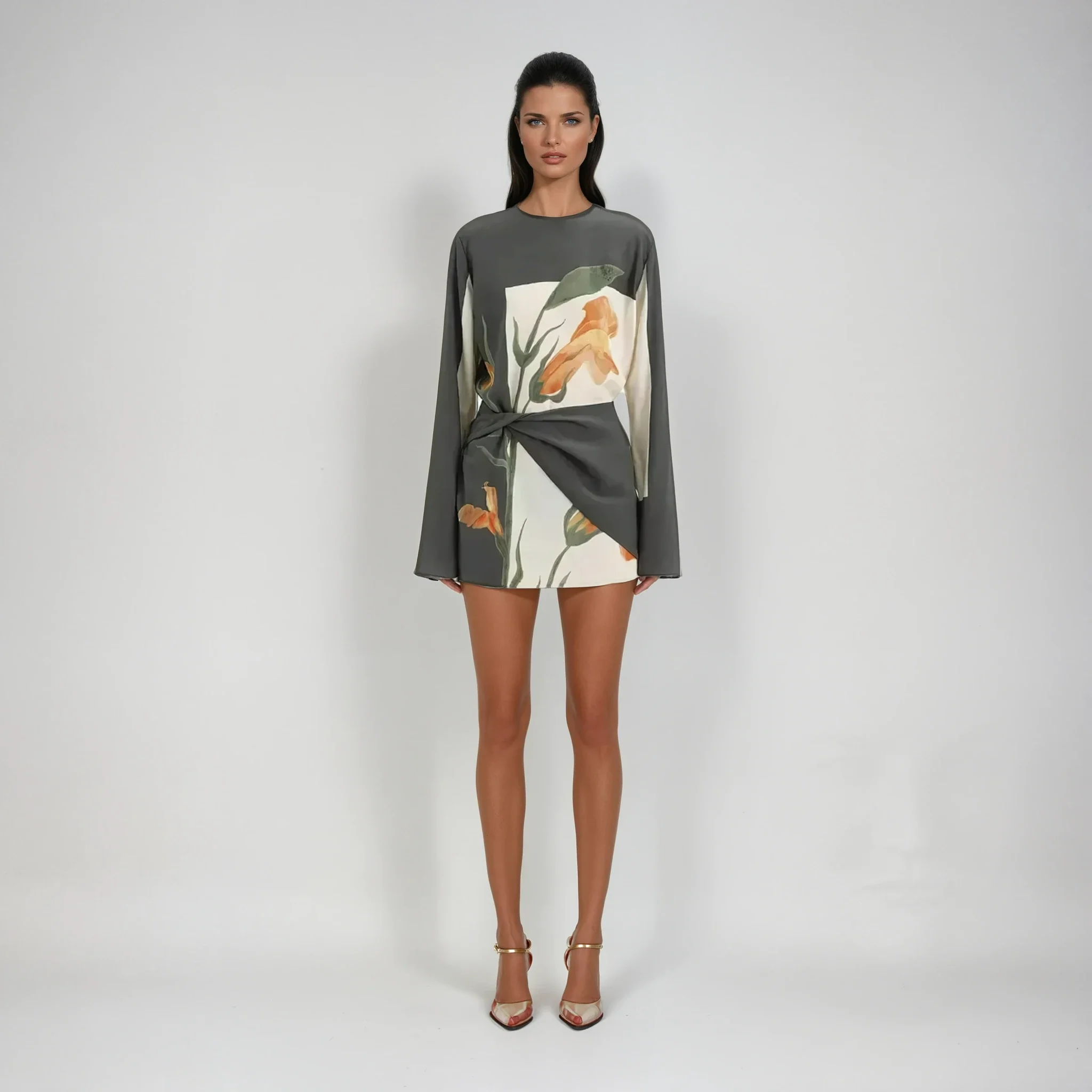 Constance Floral Twist Cocktail Mini Dress - Image 5