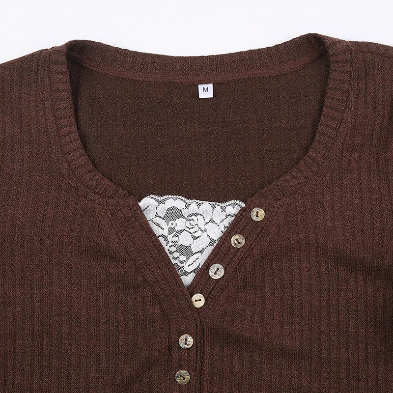Slim Fit Long Sleeve Knit Top - Image 6