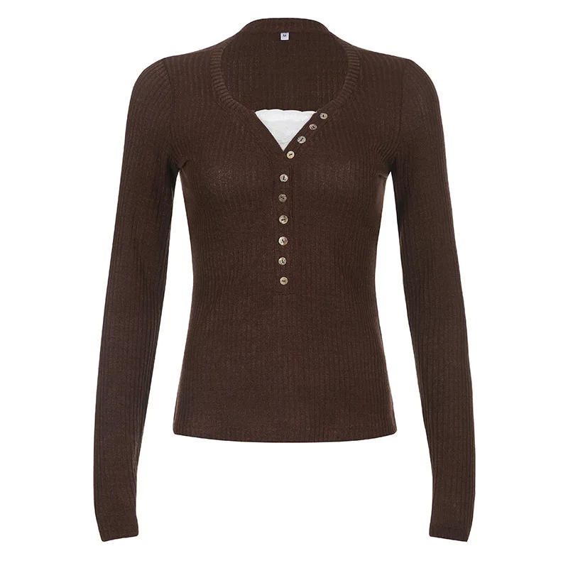 Slim Fit Long Sleeve Knit Top - Image 9