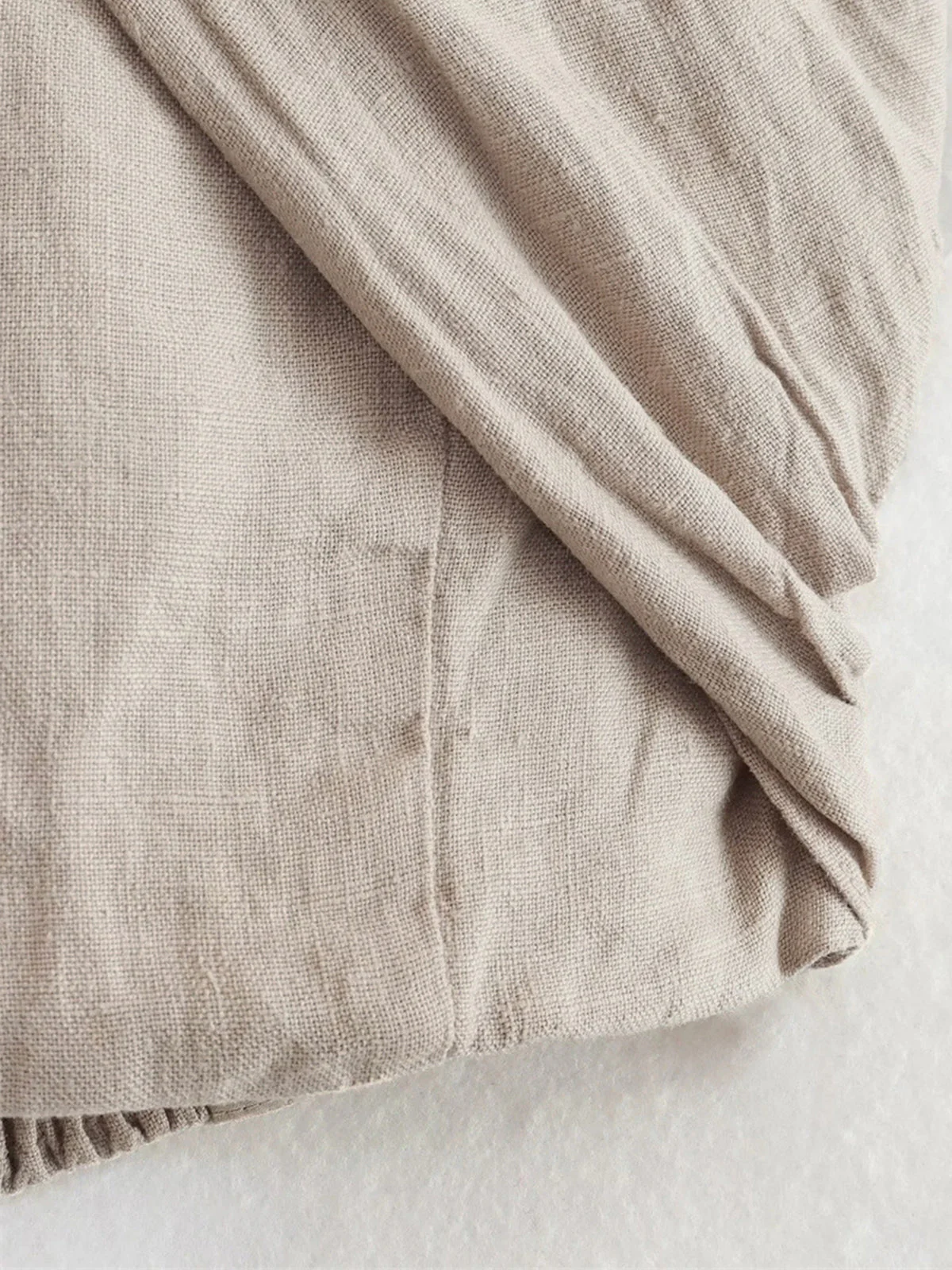 Linen Blend Crisscross Halter Crop Top - Image 4