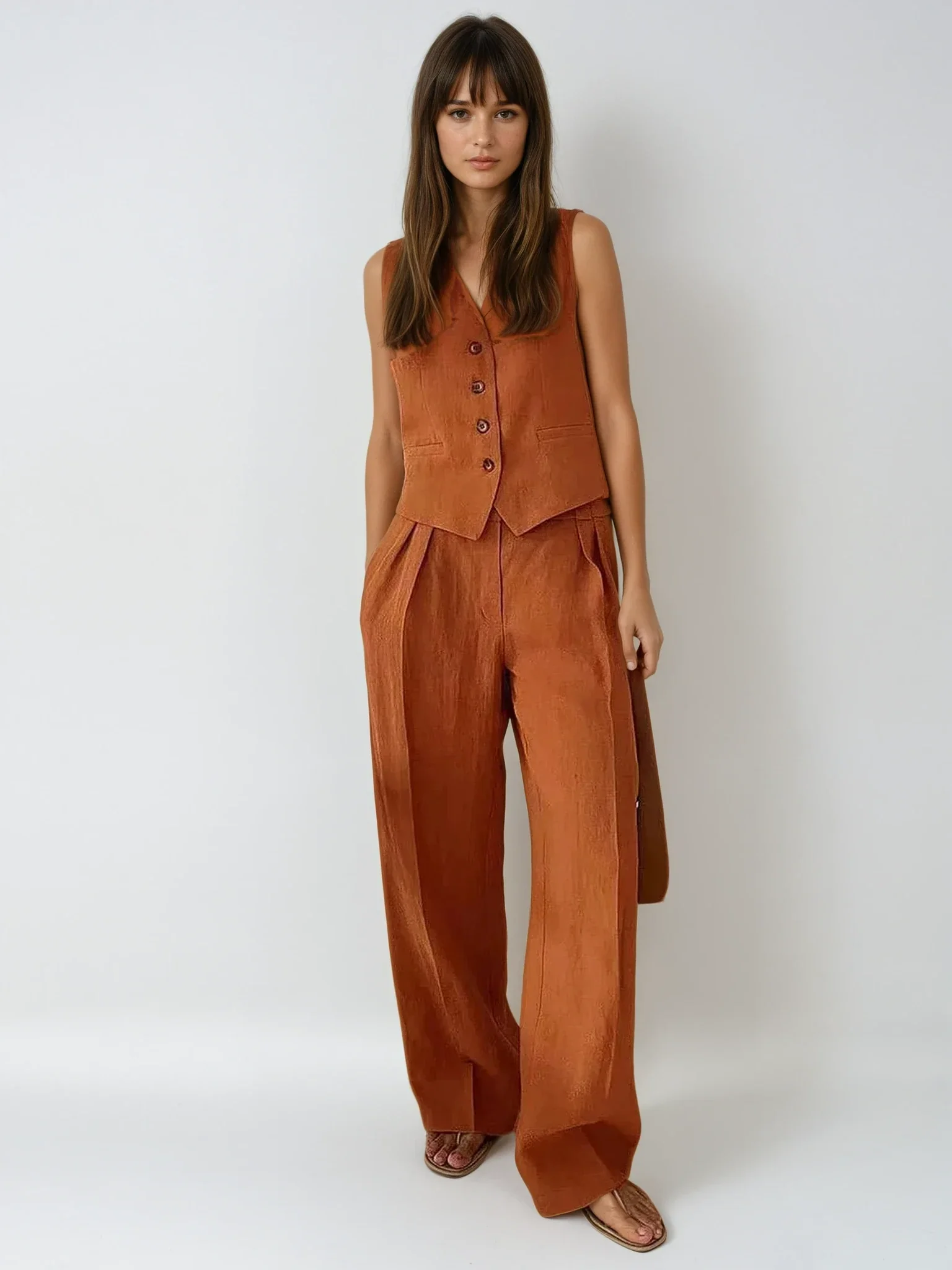 Cotton Linen Two-Piece Set