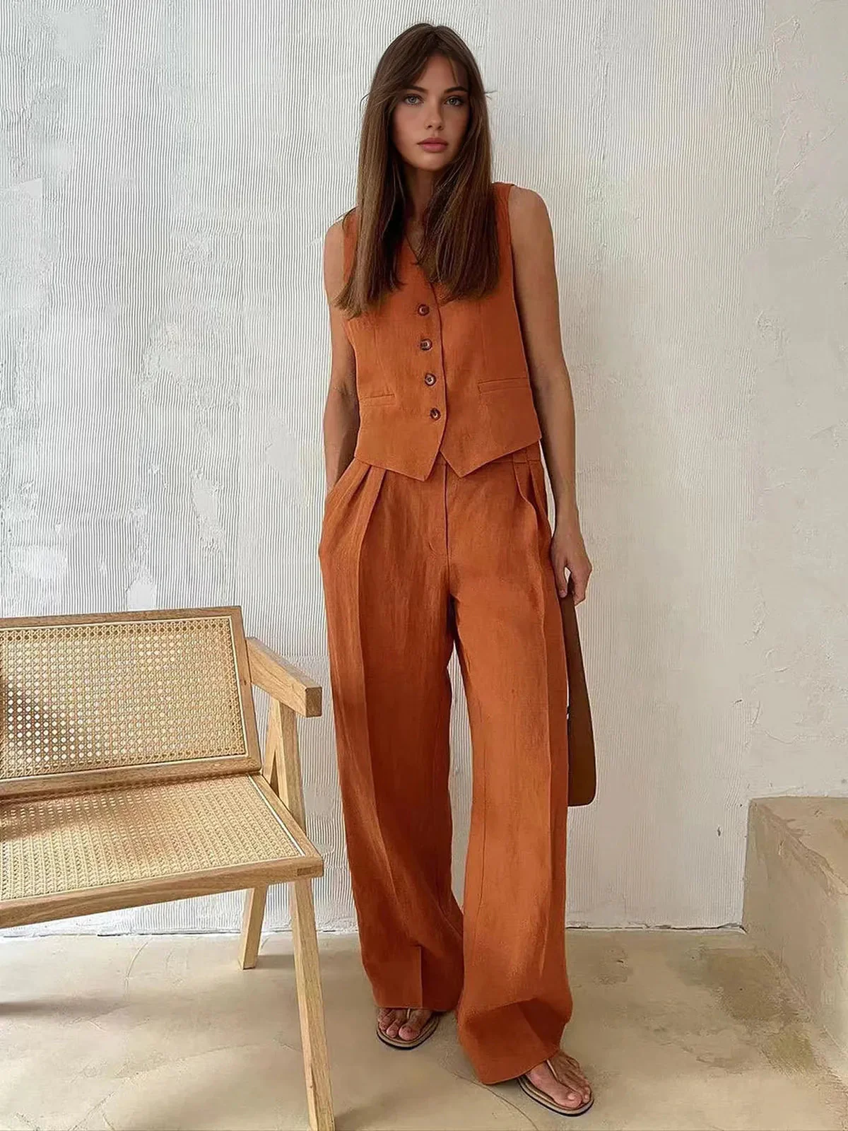 Cotton Linen Two-Piece Set - Image 2