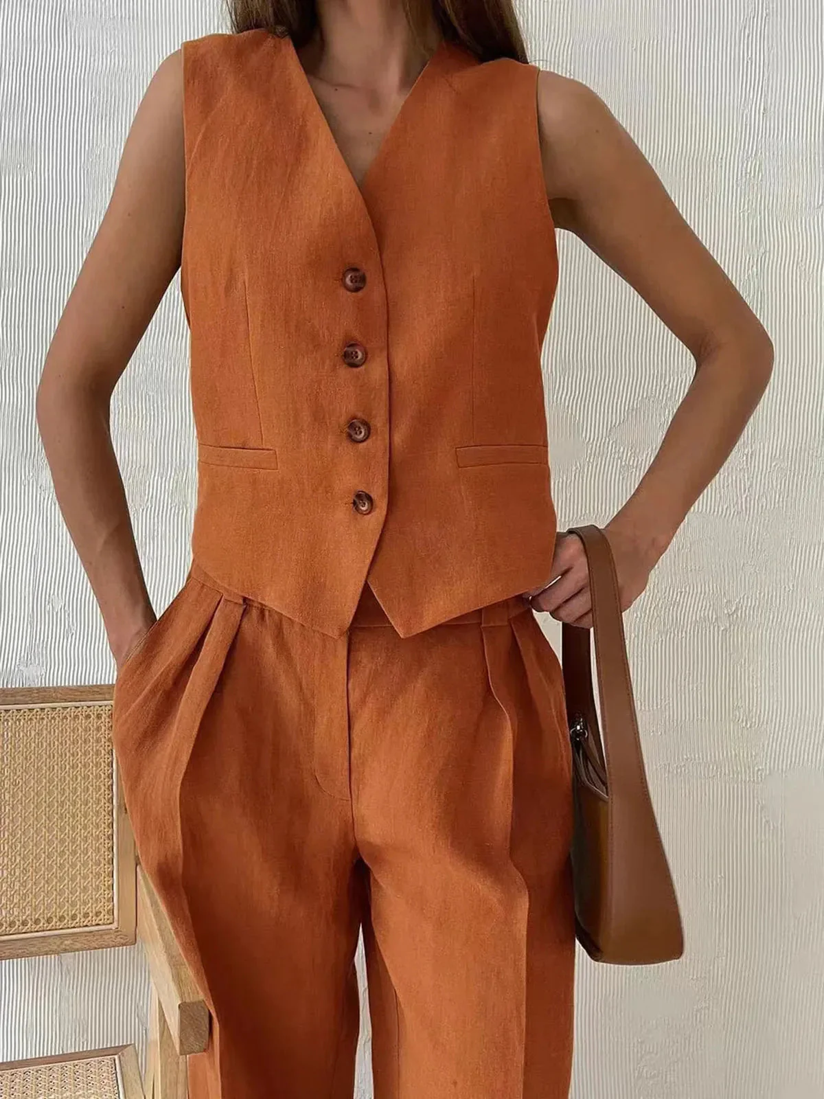Cotton Linen Two-Piece Set - Image 5