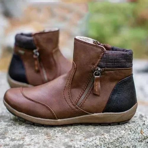 Women's Comfortable Waterproof Boots With Slip-Resistant Sole - Image 5