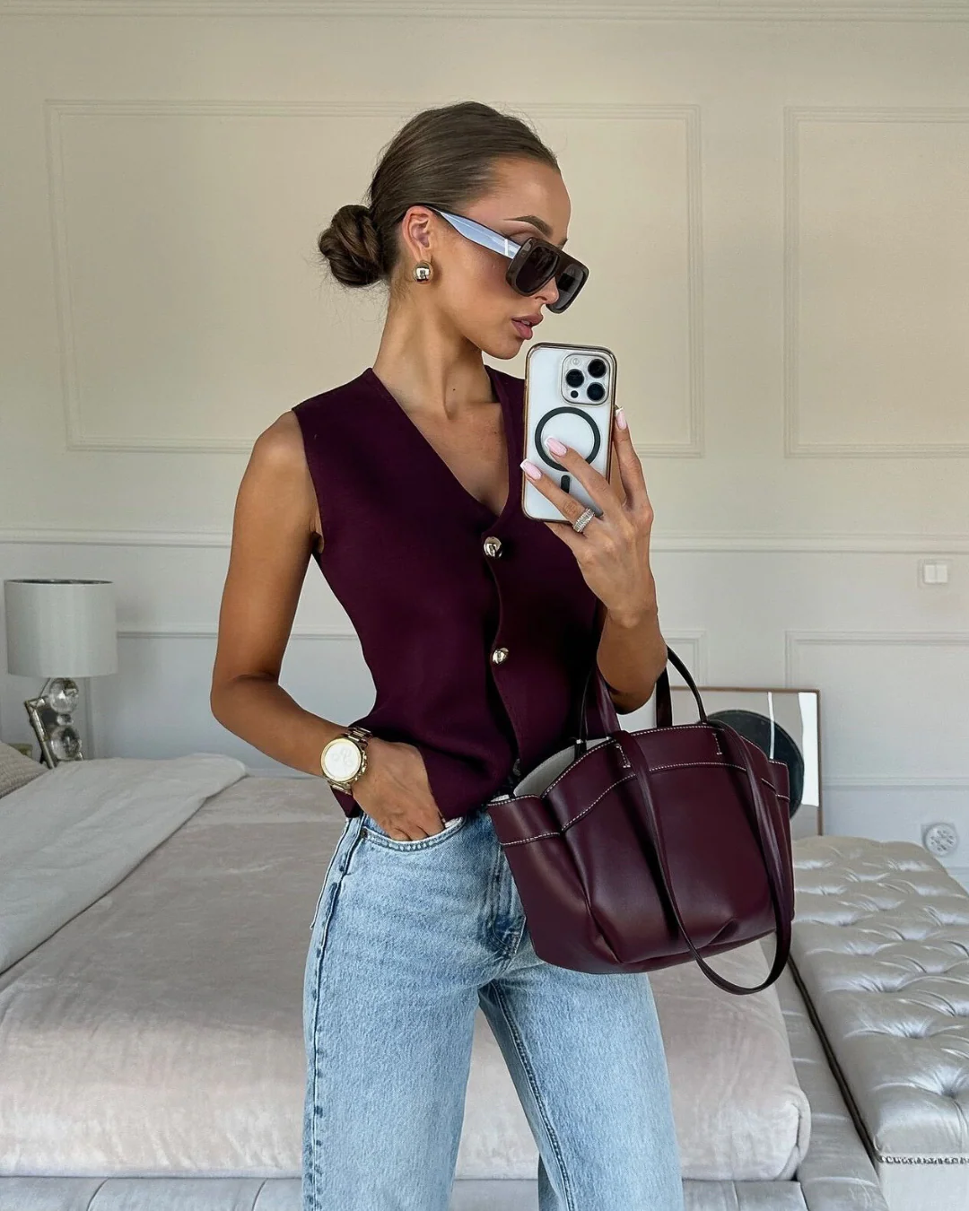 Diana Tricot Knit Waistcoat - Image 5