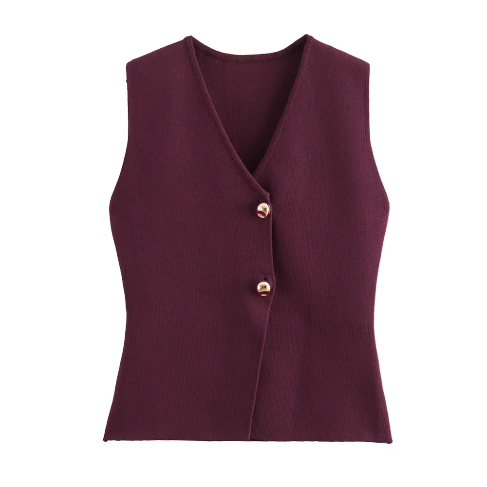 Diana Tricot Knit Waistcoat - Image 8