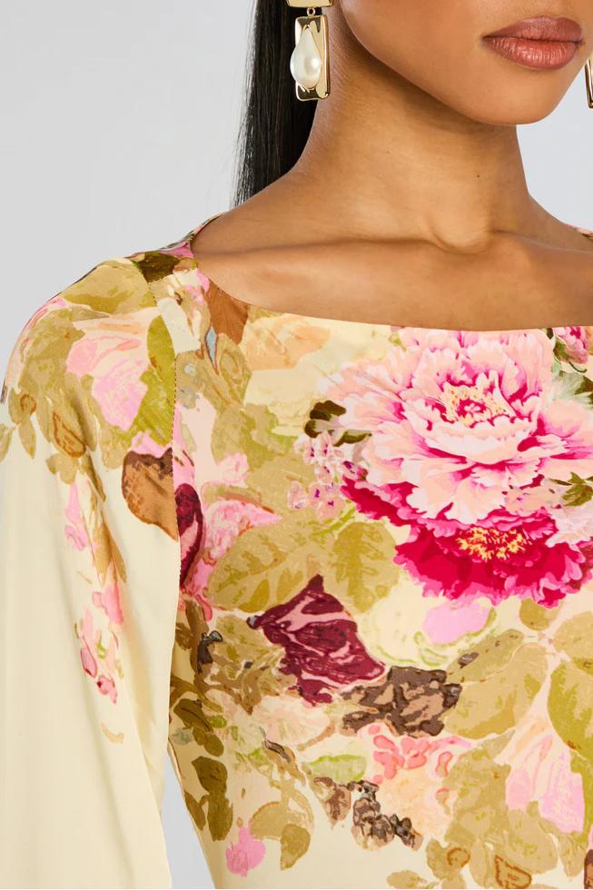 Floral Bell Sleeve Evening Grown - Image 6