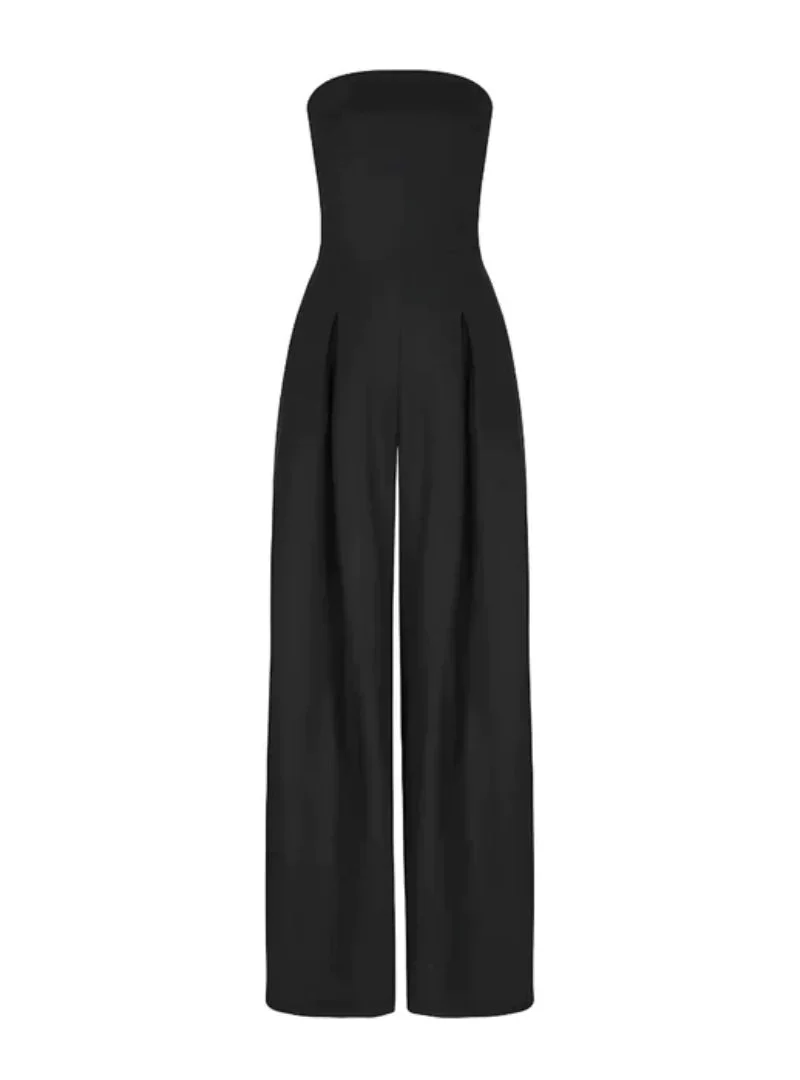 Women's Elegant loose fit strapless jumpsuit - Image 6