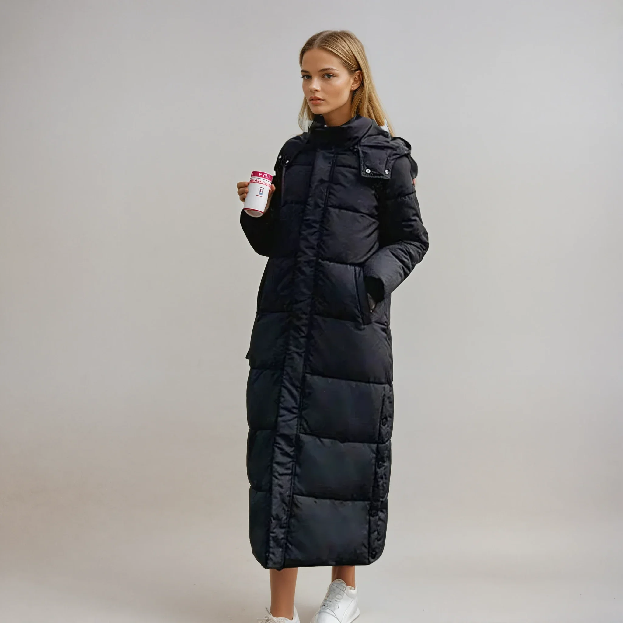 Women's Elegant Long puffer coat - Image 2