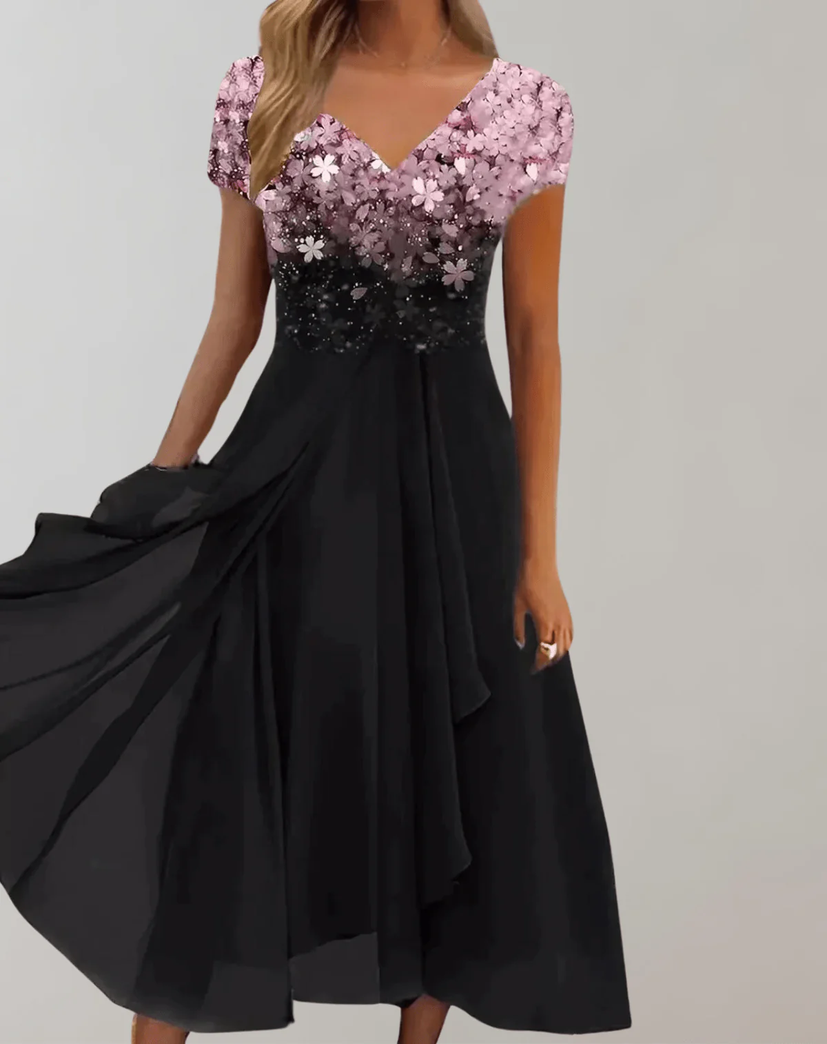 Elegant Women's Cocktail Midi Dress - Image 4